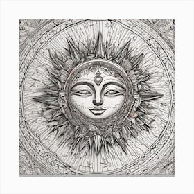 Sun In A Circle Canvas Print