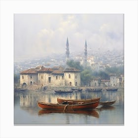 Boats On The Water Canvas Print