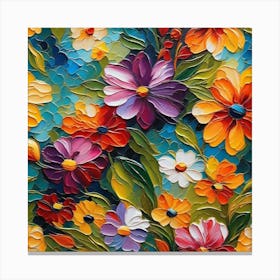 Colorful Flowers 18 Canvas Print