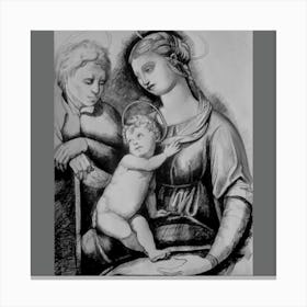 Holy Family. Graphics taken from Raphael 1 Canvas Print