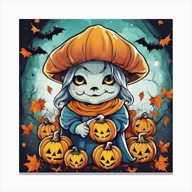 Halloween Cat Canvas Print