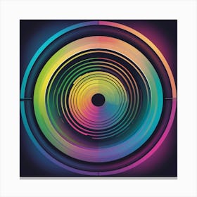 Rainbow Disc Canvas Print