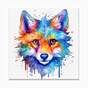 Colorful Fox 4 Toile