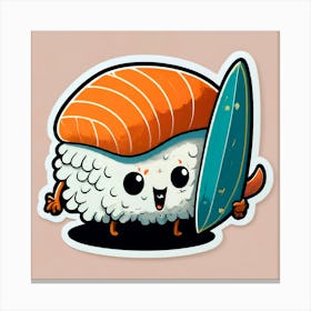 Sushi Sticker Canvas Print