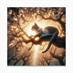 Cat In The Tree Canvas Print