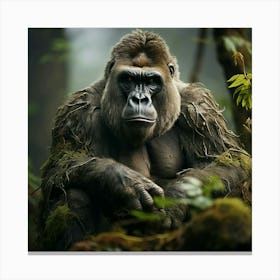 Gorilla In The Forest Canvas Print