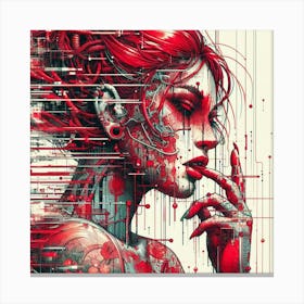 Cyber Girl Canvas Print