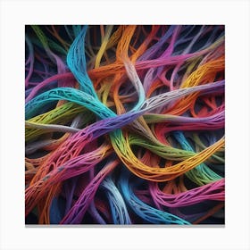 Colorful Wires 48 Canvas Print