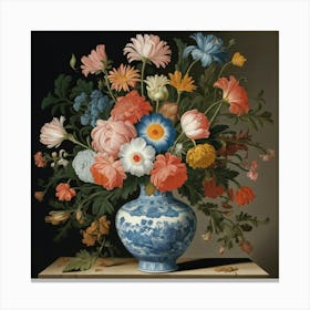 Default A Still Life Of Flowers In A Wanli Vase Ambrosius Boss 2 Canvas Print