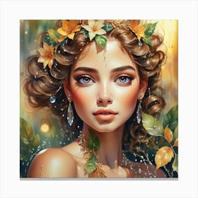 Autumn Girl Canvas Print