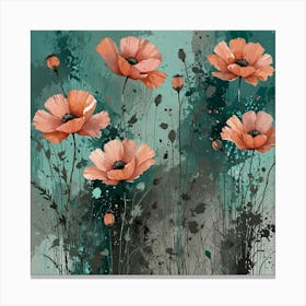 Leonardo Lightning Xl Watercolor Art An Prints Of Pink Poppy F 1 Canvas Print