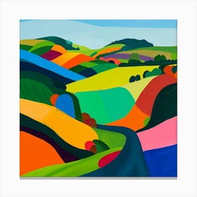 Colourful Abstract The Peak District England 1 Canvas Print