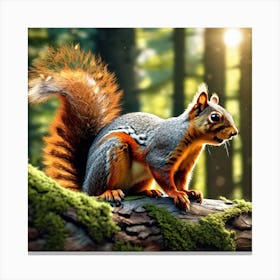 Squirrel In The Forest 364 Canvas Print