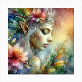 Elf In The Rain 3 Canvas Print