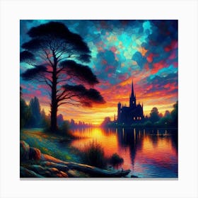 Sunset By The Lake 1 Canvas Print