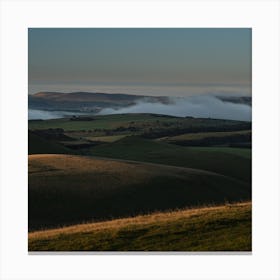 Sunrise Over The Hills 1 Canvas Print