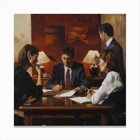 'Business Meeting' 2 Canvas Print