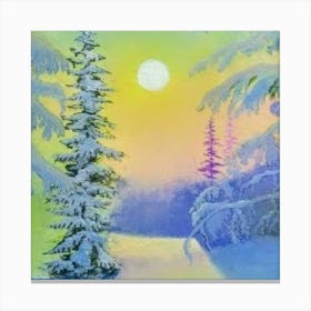 Winter Snowy Morning Canvas Print