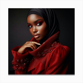 Muslim Woman In Hijab 12 Canvas Print
