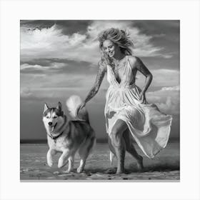 Bohemian And Dog Canvas Print