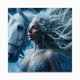 Lady Gaga as the Ice Queen Canvas Print