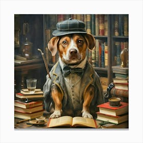 Detective Dog 1 Canvas Print