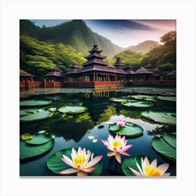 Lotus Pond 3 Canvas Print