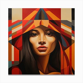 Geometric Abstraction Peruvian Woman 04 Canvas Print