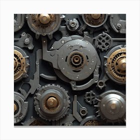 Clockwork Gears 5 Canvas Print