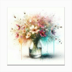 Flowers In A Vase 1 Canvas Print