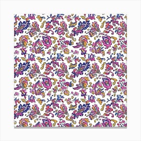 Aster Bloom London Fabrics Floral Pattern 4 Canvas Print