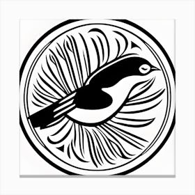 Bird In A Circle Canvas Print