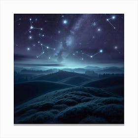 Night Sky With Stars 3 Canvas Print