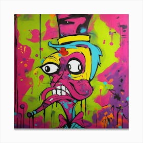 Graffiti Clown Canvas Print