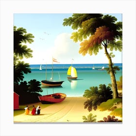 Day At The Beach Canvas Print