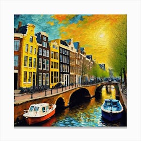 Amsterdam van Gogh painting Canvas Print
