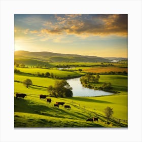 Sunset In Scotland Canvas Print