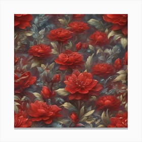 A Magical Red Flowers Canvas Print