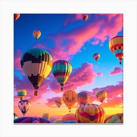 Hot Air Balloons In The Sky 5 Canvas Print