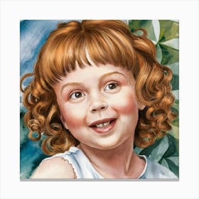 Portrait Of A Little Girl 3 Canvas Print