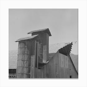 Jackson County, Oregon, Detail Of Barn And Silo By Russell Lee Canvas Print