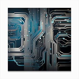 Circuit Board Background, circuit board abstract art, technology art, futuristic art, electronics Canvas Print