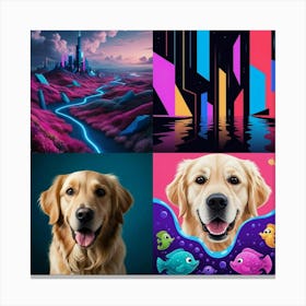 Abstract Of A Dog Canvas Print