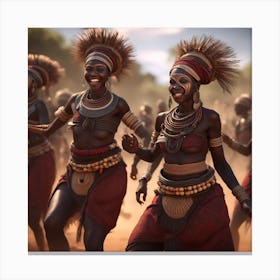 Ethiopian Dancers Canvas Print