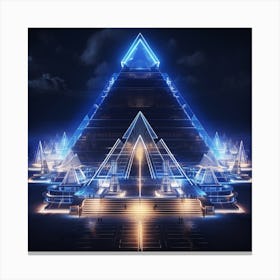 Pyramid Of Light 2 Canvas Print