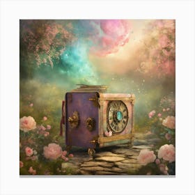 Shabby Chic Dreamy Mist Pastel Junk Journals Timem Canvas Print