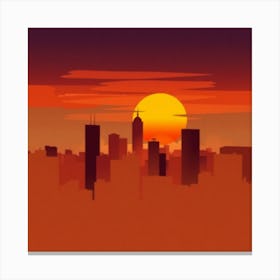 Sunset Cityscape Canvas Print