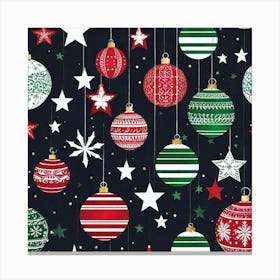 Christmas Ornaments Canvas Print