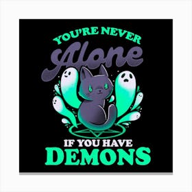 Me And My Demons Square Canvas Print