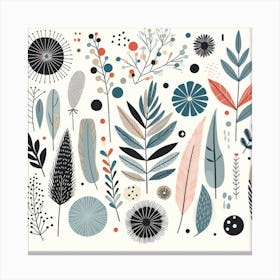 Scandinavian style, Jungle Bouquet 1 Canvas Print